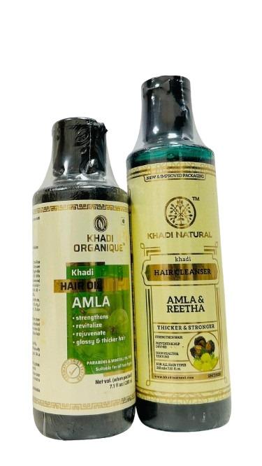 Khadi Natural Amla & Reetha Hair Cleanser - Pack Of 2